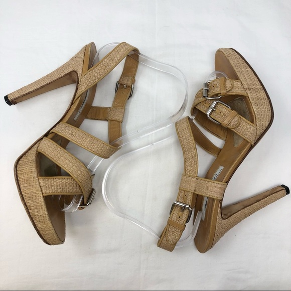 Brian Atwood Strappy Platform Heeled Sandal - Picture 3 of 10